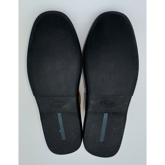 TOD'S LOW TOP SNEAKERS EU 37 1/2, US 7.5 Orange Leather Lace Up - Picture 10 of 11